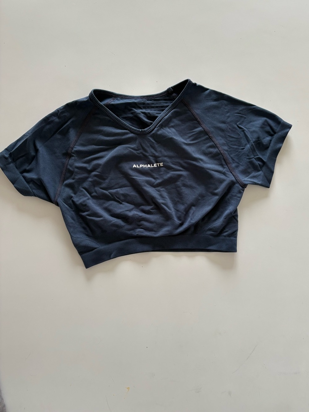 Alphalete seamless whale blue top